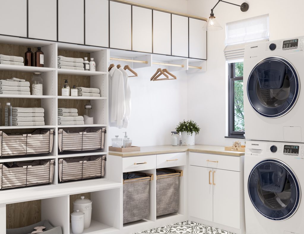 Add Some Simple Laundry Room Shelves