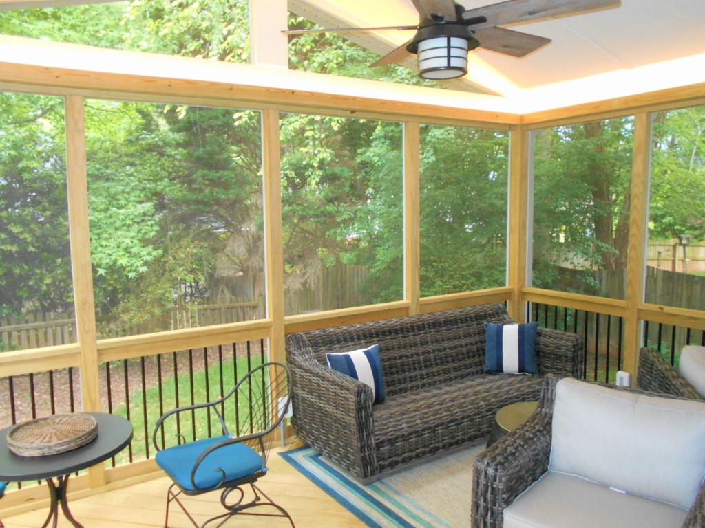 Add Soothing Features to Super Insulated Roof Screened Porch