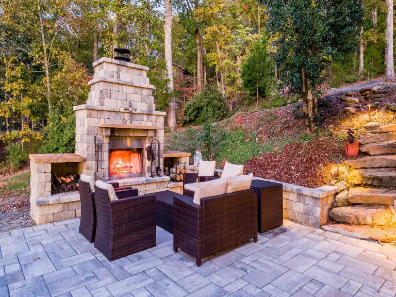 Add an Outdoor Fireplace