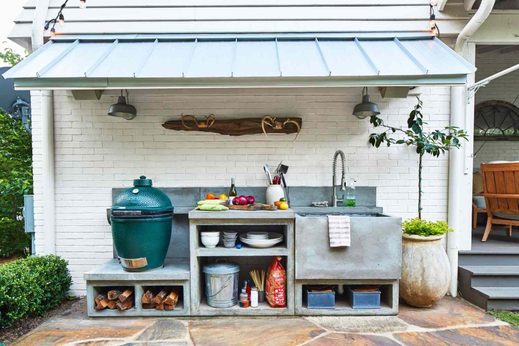 Attach Retractable Awning Outdoor Kitchen