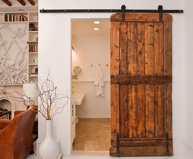 Barn Style Sliding Bathroom Door