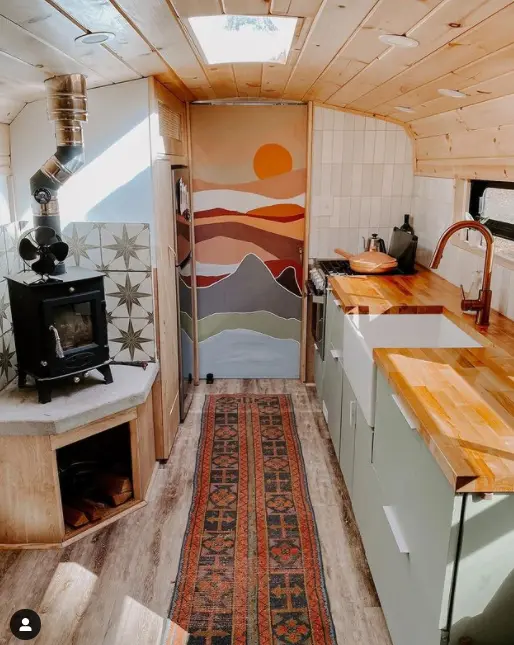 Bus Simple Tiny House Interior