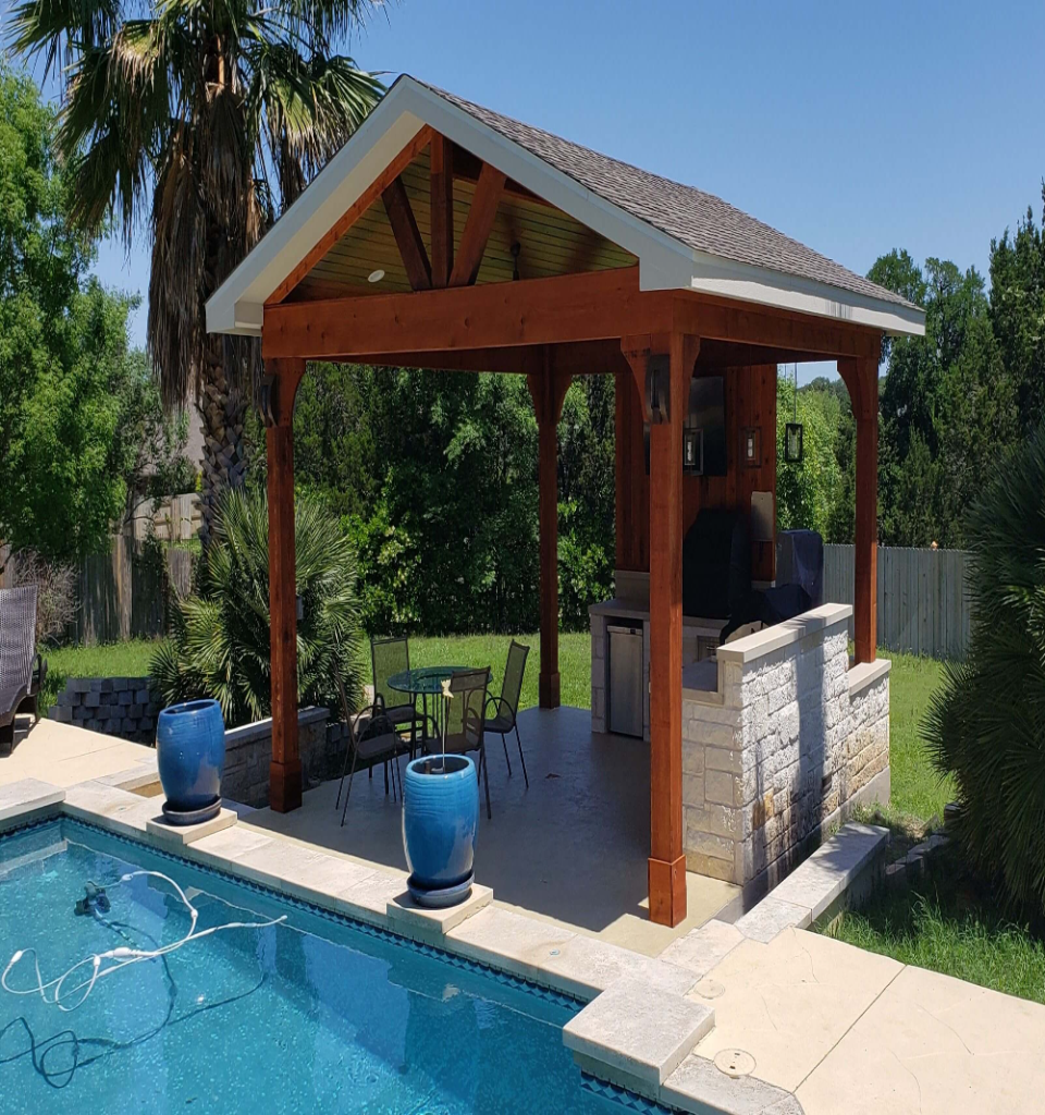 Cabana with a Pool Patio