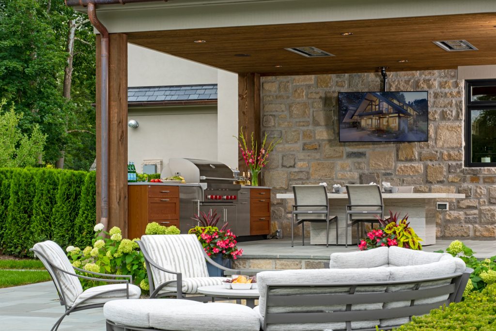 Classy Covered Outdoor Kitchen