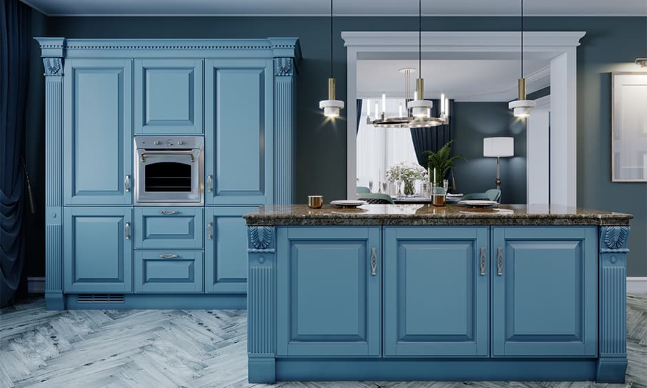 Complete Blue Kitchen