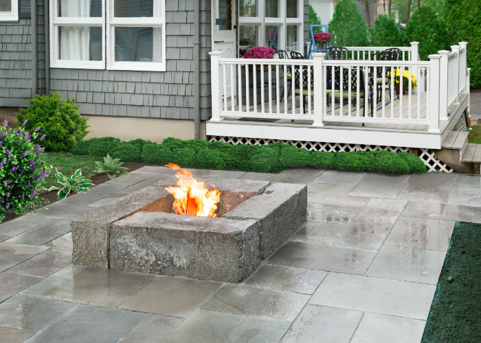 DIY Fire Pit Idea Using Reclaimed Granite Blocks