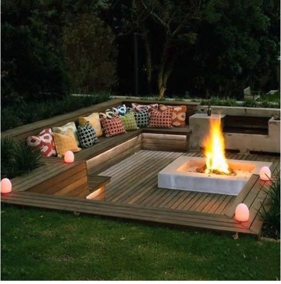 Deck with a Fire Pit