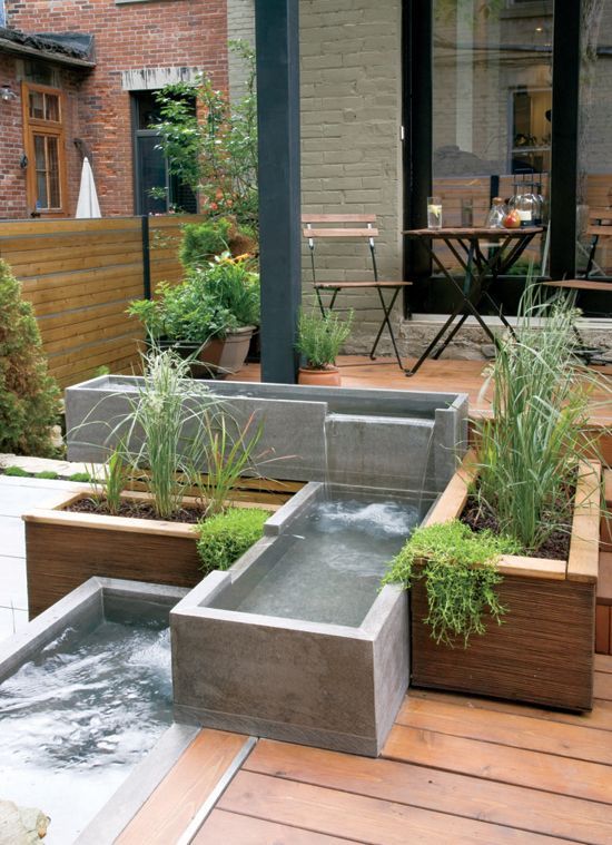 Deck with a Water Feature