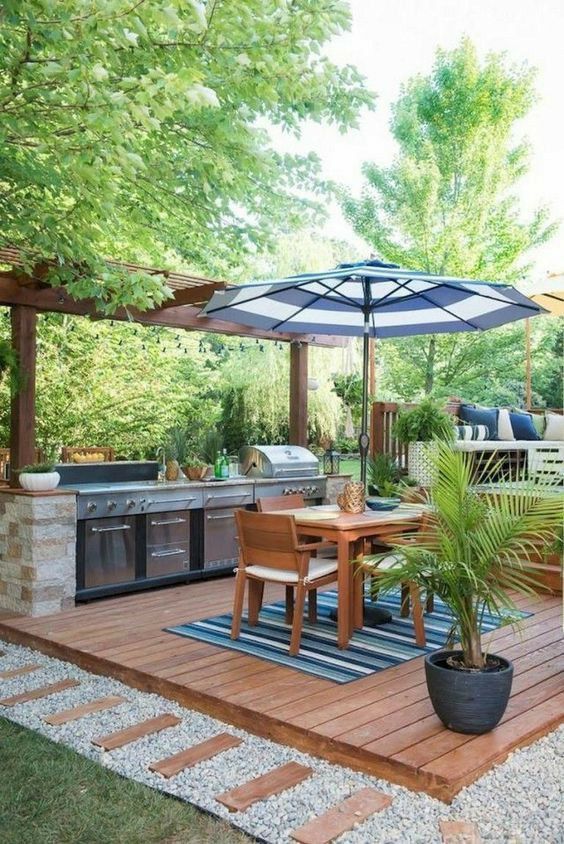 Decking With An Outdoor Kitchen