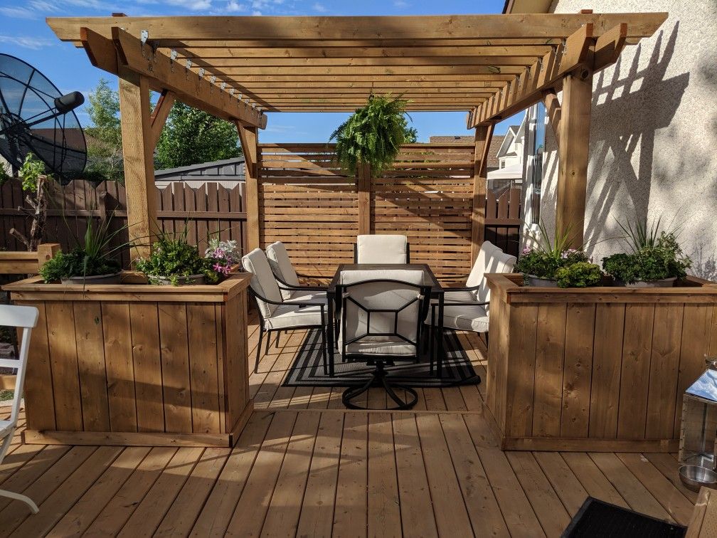 Decking with Pergolas