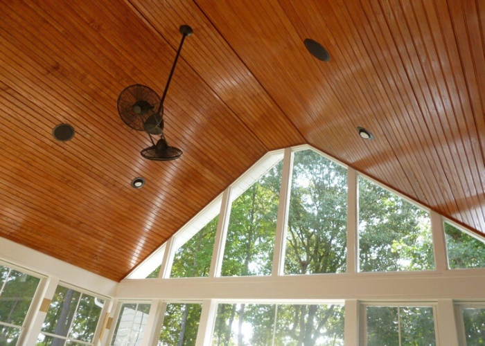 Decorate Gabble Roof with Wooden Ceiling