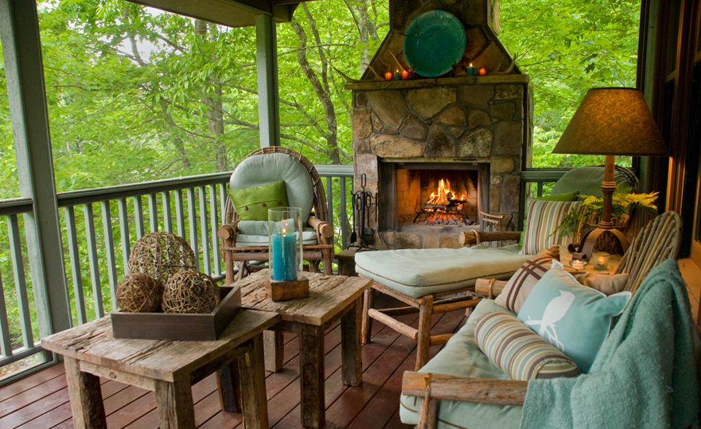 Fireplace in Cottage