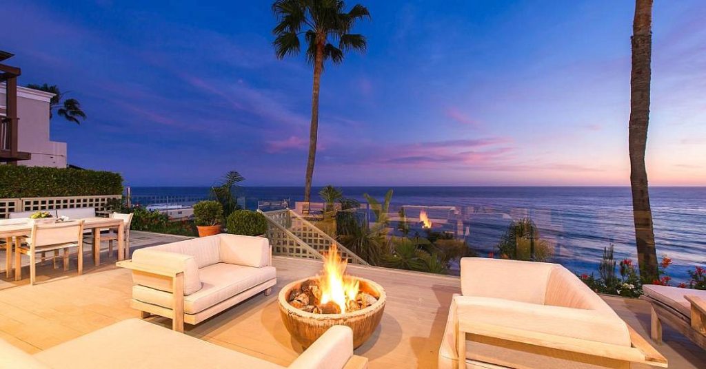 Fireplace with Beach View