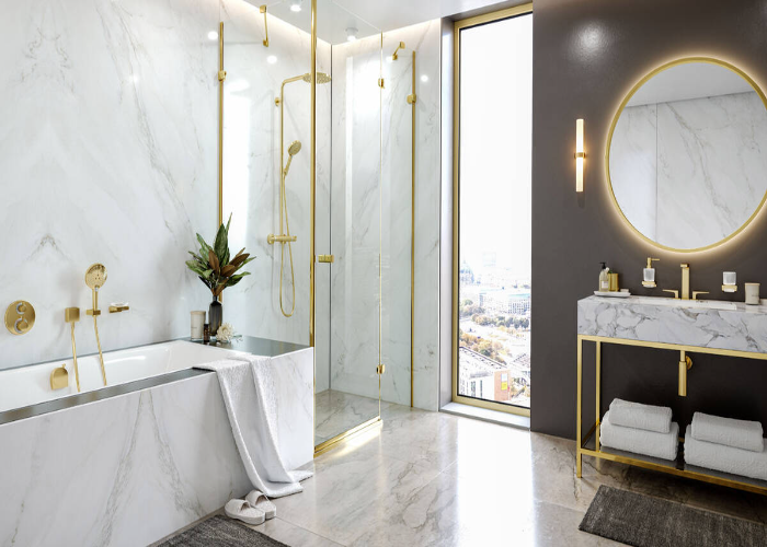 Luxurious Gold-Plated Fixtures