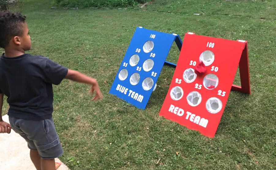 Make a DIY Backyard Bean Bag Toss Game