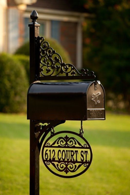 Metal Design Engraved on The Mailbox