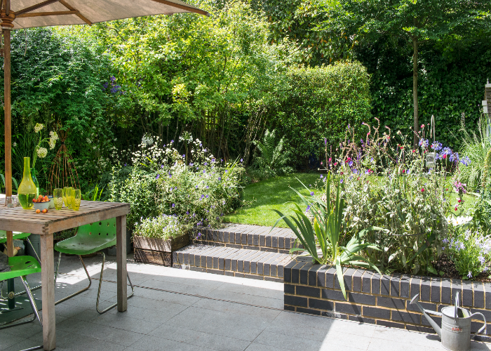 Patio Enclosed On the Lawn