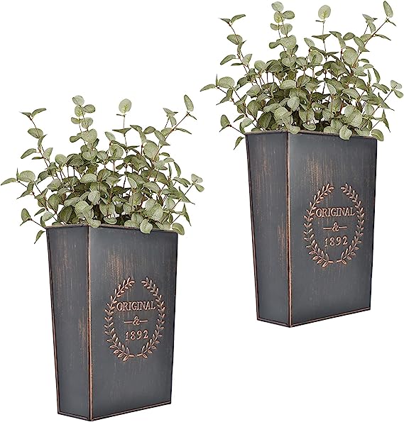 Rustic Style Metal Wall Planter