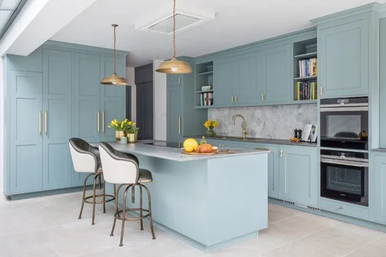 Subtle Blue Kitchen