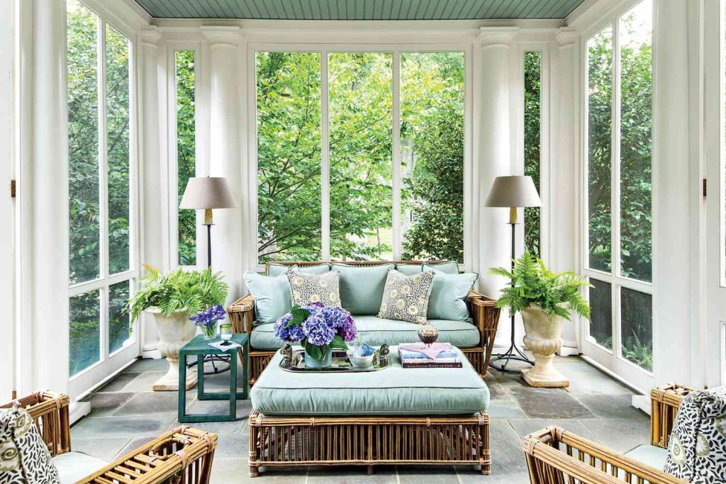 Try Out Cane Furniture for Screened-In Porch