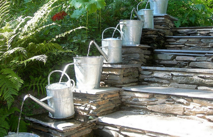 Upcycled Water Feature