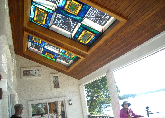 Use a Delicate Glass Ceiling for An Attractive Porch