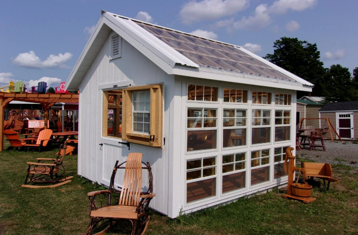 Wood Sun Room Greenhouse Shed