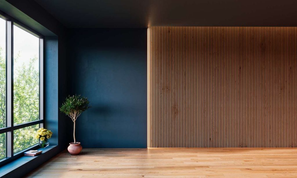 Wooden Slats Accent Wall