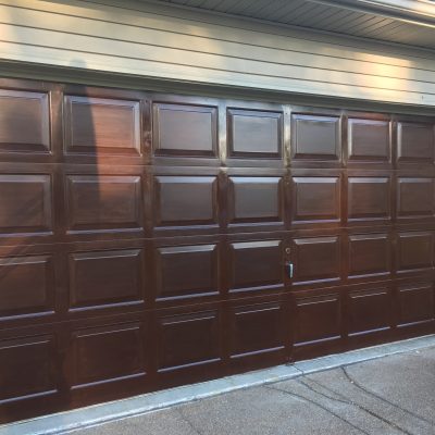 DIY Wood Garage Door with Gel Stain